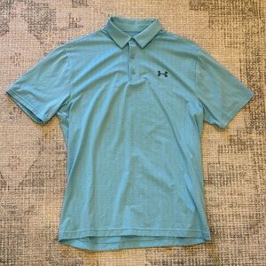 Under Armour Men’s Aqua Blue Short-Sleeve Polo